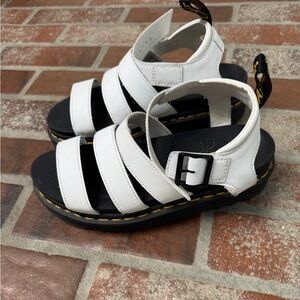 Dr. Martens White Sandals